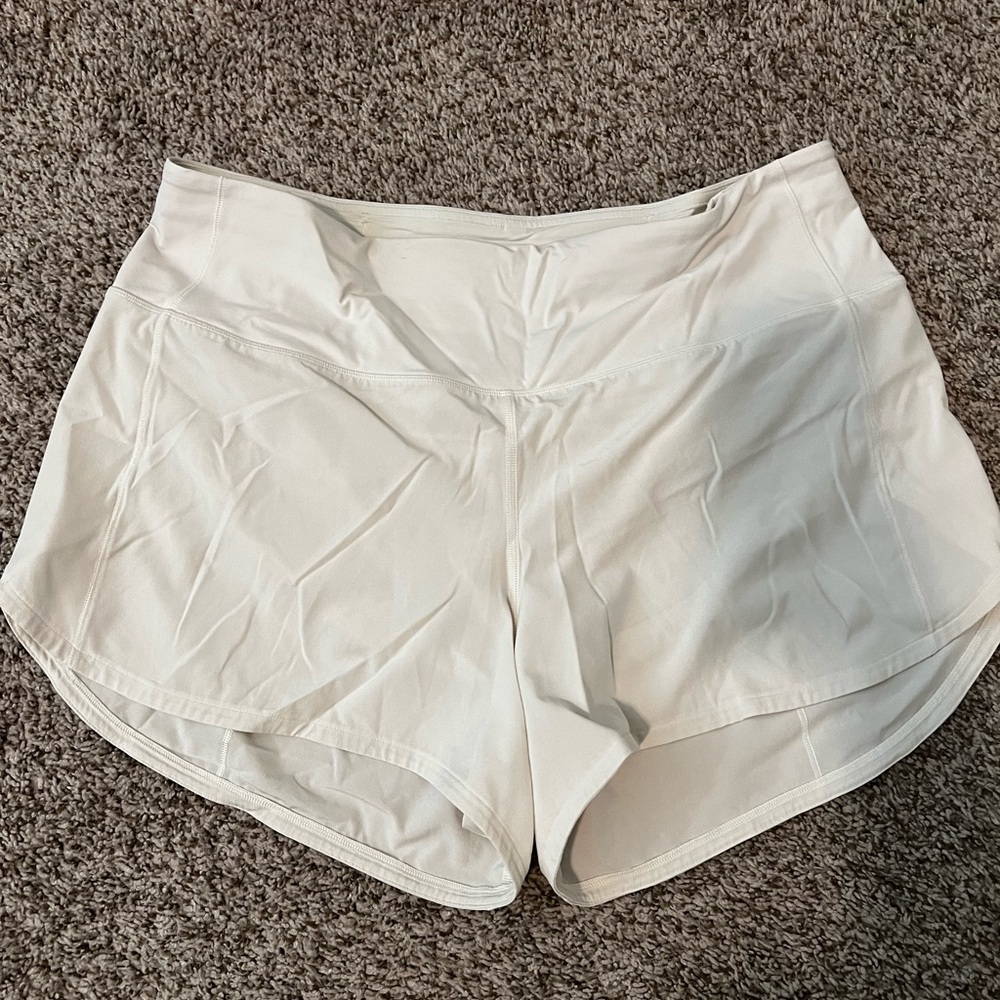 Lululemon Cream Athletic Shorts